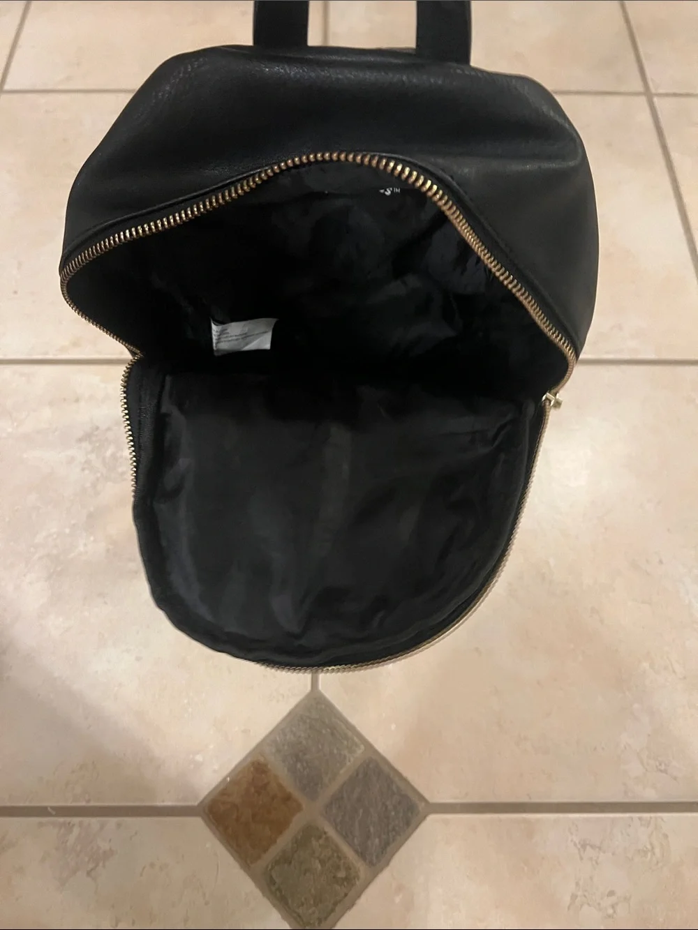 art class Black Mini Backpack with Multicolor Floral Embroidery